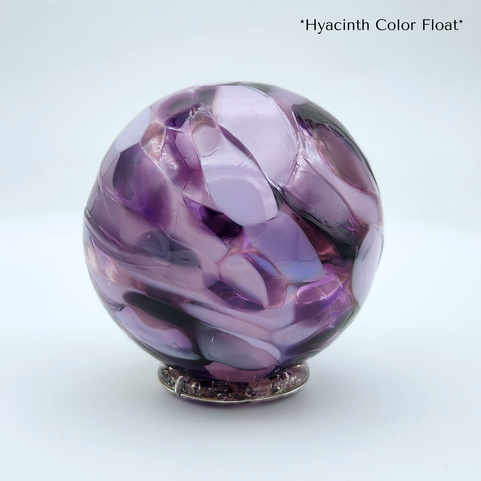 Hyacinth Glass Float – Handblown Ornament in Light & Dark Purple