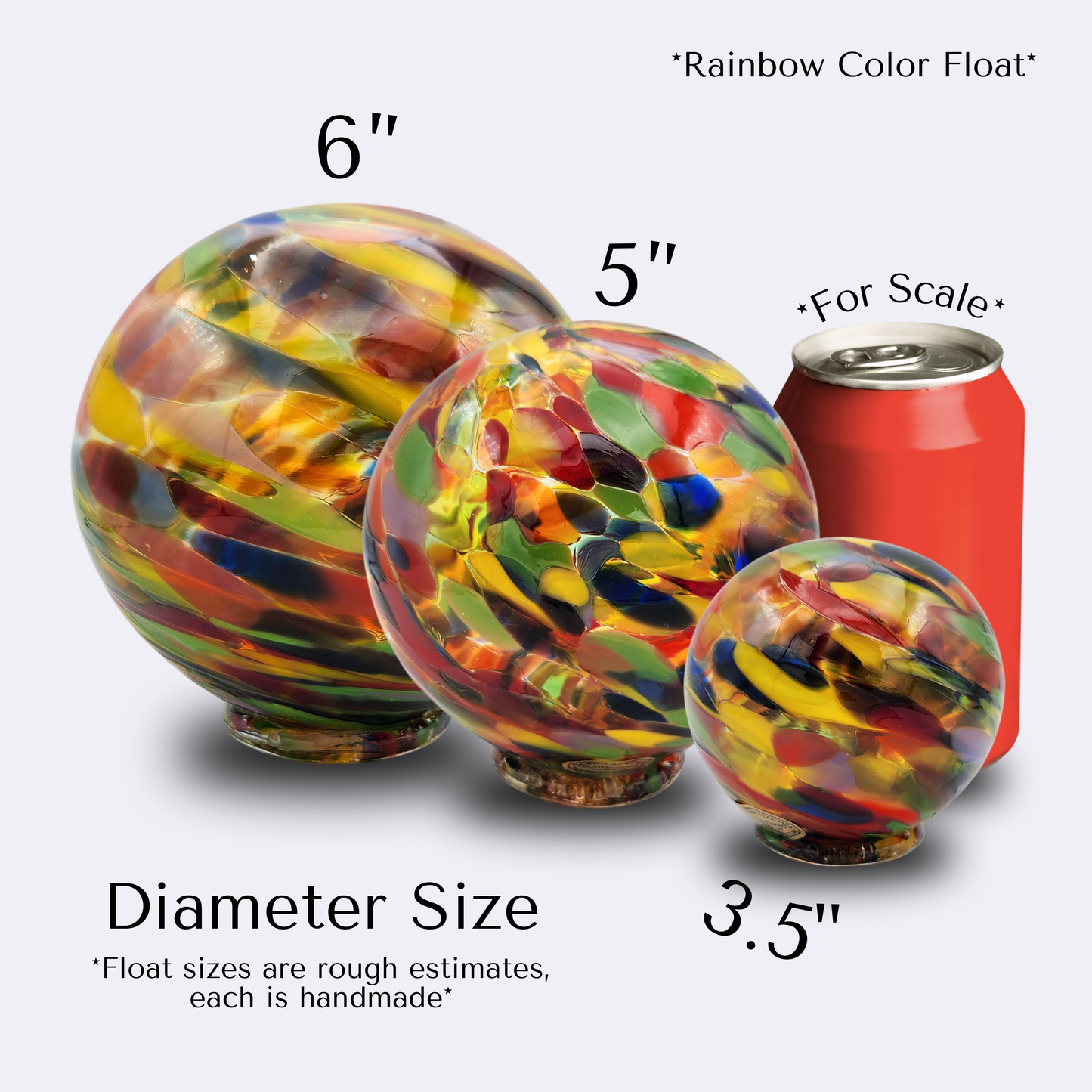 Tulips Mix Glass Float – Handblown Ornament in Pinks and Greens