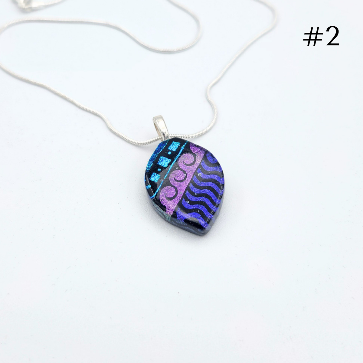 One-of-a-Kind Dichroic Glass Necklace by Farhad Nooshazar