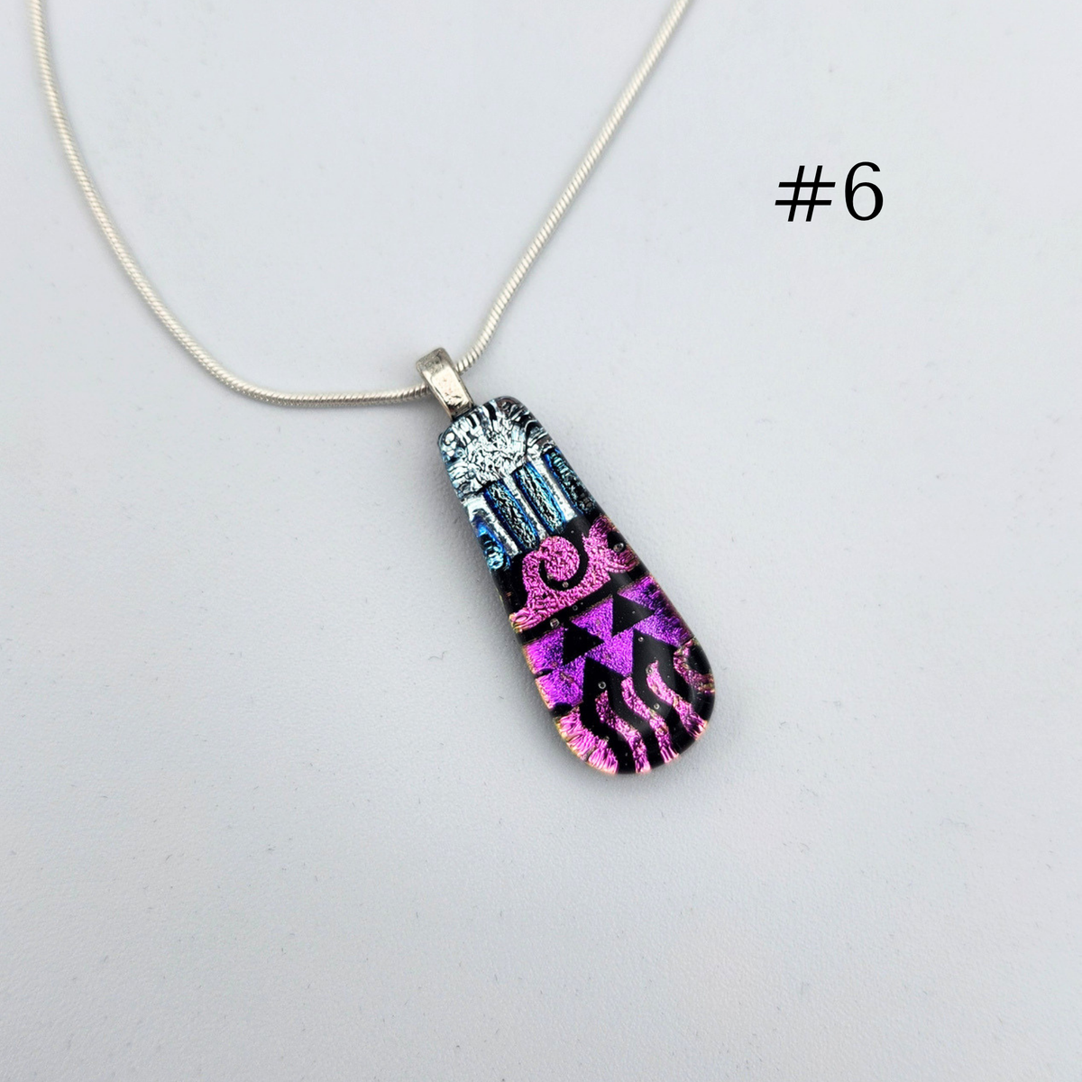 One-of-a-Kind Dichroic Glass Necklace by Farhad Nooshazar