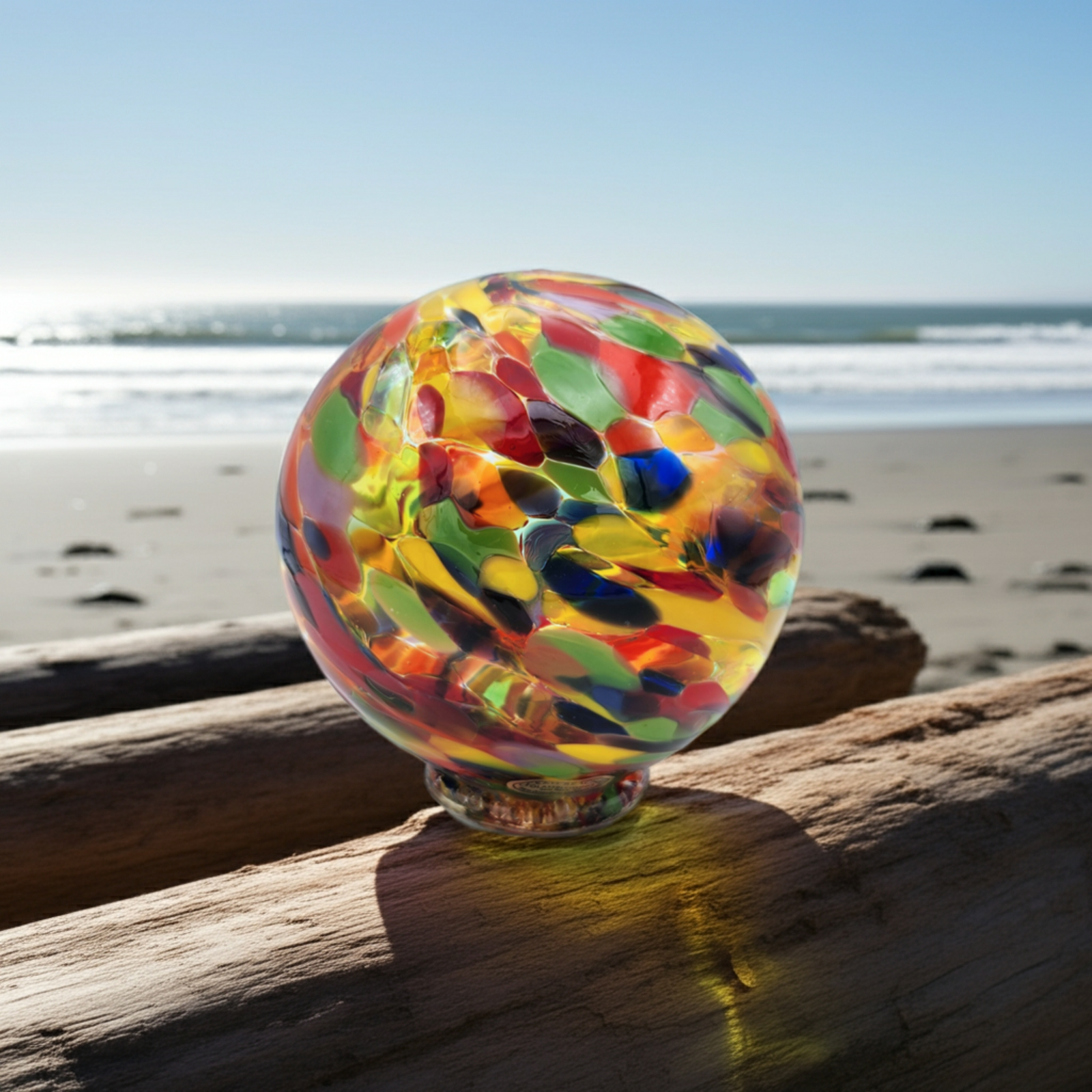 Rainbow Glass Float – Handblown Ornament in Every Color of the Rainbow