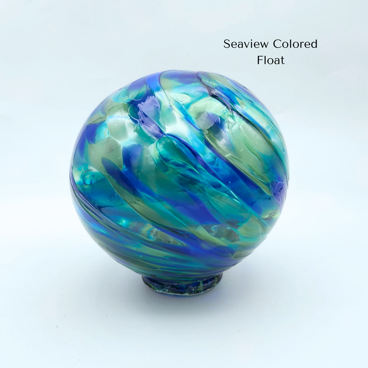 Seaview Mix Glass Float – Handblown Ornament in Blues and Greens